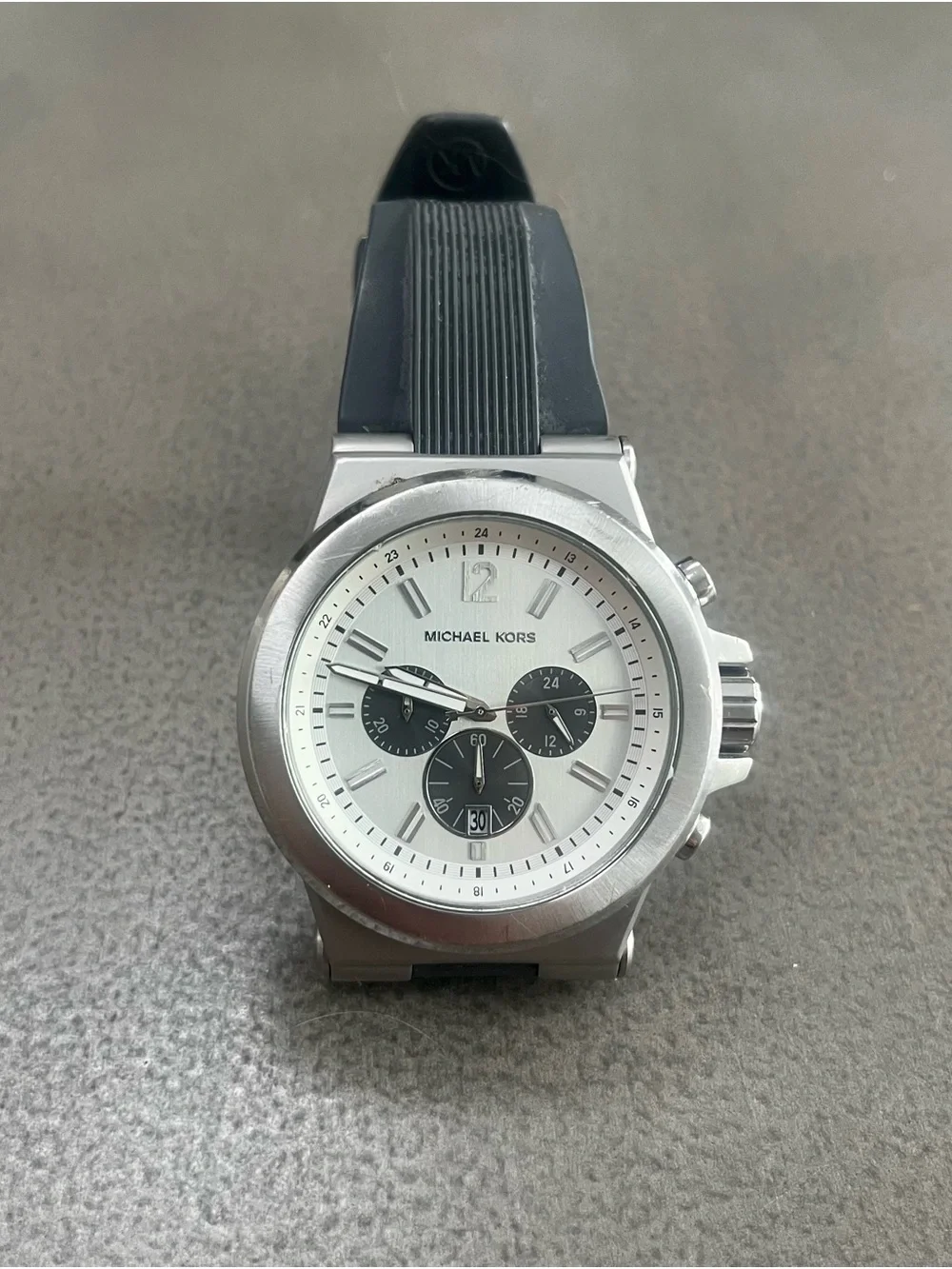 Michael Kors Steel Dylan Chron Gray Silicone strap